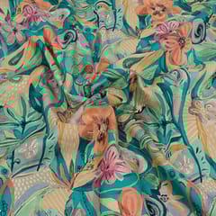 Multi Colour Corduroy Printed Fabric