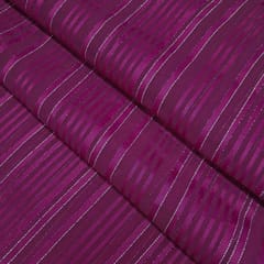 Dark Pink  Stripes Printed Georgette Fabric