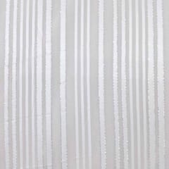 Grey Stripes Printed Georgette Fabric