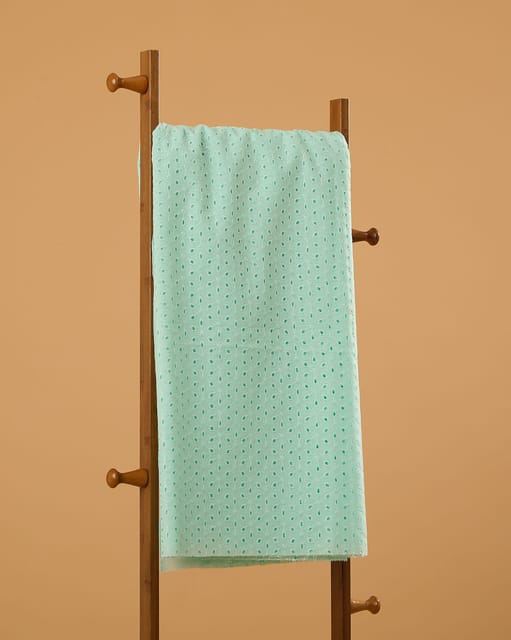 Pista Embroidered Cotton Hakoba Fabric