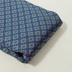 Blue Colour Satin Brocade Fabric