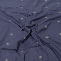 Grey Colour Jamdani Cotton Jacquard Fabric