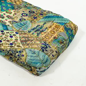 Multi Colour Tussar Silk Printed Fabric