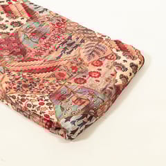 Multi Colour Tussar Silk Printed Fabric