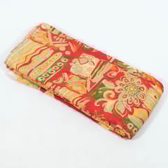 Multi Colour Tussar Silk Printed Fabric