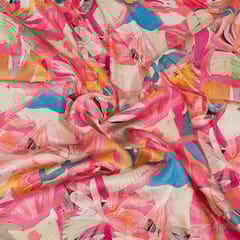 Multi Colour Modal Satin Printed Fabric