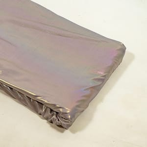 Raibow Foil Taupe Grey Jersey Fabric