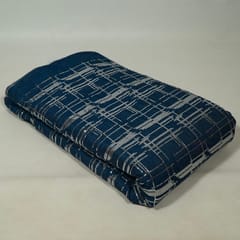 Blue Colour Denim Sequin Embroidred Fabric