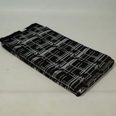 Black Colour Denim Sequin Embroidred Fabric