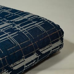 Blue Colour Denim Sequin Embroidred Fabric