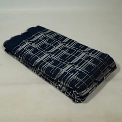 Dark Blue Colour Denim Sequin Embroidred Fabric