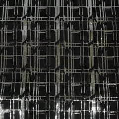 Black Colour Denim Sequin Embroidred Fabric