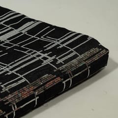 Black Colour Denim Sequin Embroidred Fabric