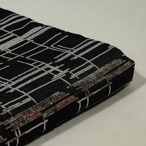 Black Colour Denim Sequin Embroidred Fabric