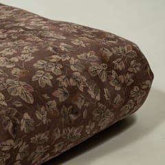 Brown Colour Printed Knitted Suede Fabric
