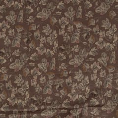 Brown Colour Printed Knitted Suede Fabric