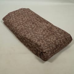 Brown Colour Printed Knitted Suede Fabric