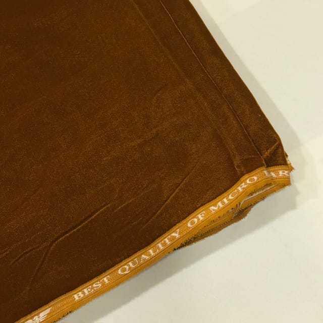 Dark Mustard Colour Micro Velvet fabric