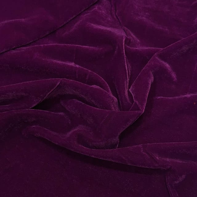 Dark Purple Colour Micro Velvet fabric