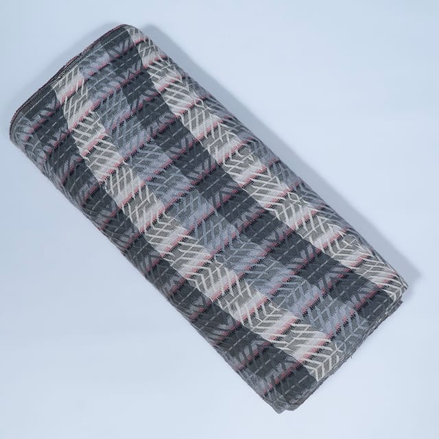 Multi Colour Cotton Jacquard Fabric