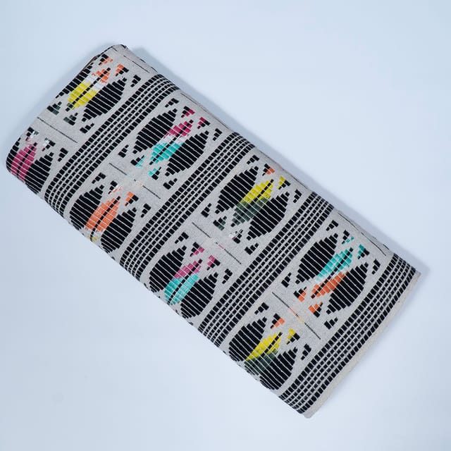 Multi Colour Cotton Acrylic Jacquard Fabric