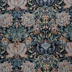 Multi Colour Viscose Cotton Jacquard Fabric