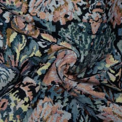 Multi Colour Viscose Cotton Jacquard Fabric