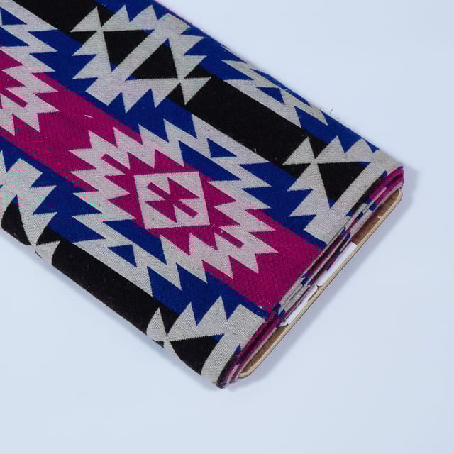 Multi Colour Poly Cotton Jacquard Fabric