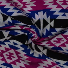 Multi Colour Poly Cotton Jacquard Fabric