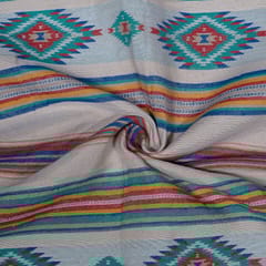 Multi Colour Cotton Jacquard Fabric