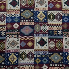 Multi Colour Poly Cotton Jacquard Fabric