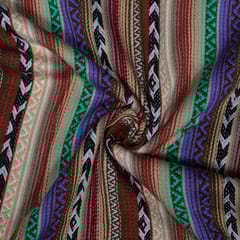 Multi Colour Cotton Acrylic Jacquard Fabric