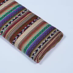 Multi Colour Cotton Acrylic Jacquard Fabric