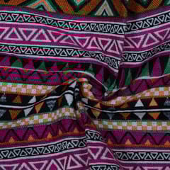 Multi Colour Poly Cotton Jacquard Fabric