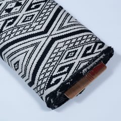 Black and White Colour Cotton Acrylic Jacquard Fabric