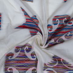 Black and White Colour Cotton Acrylic Jacquard Fabric