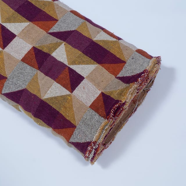 Multi Colour Cotton Acrylic Jacquard Fabric