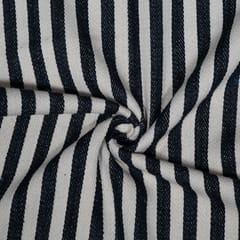 Black and White Colour Cotton Jacquard Fabric