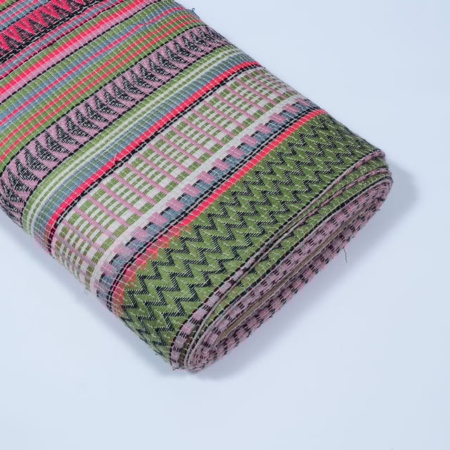 Multi Colour Cotton Acrylic Jacquard Fabric