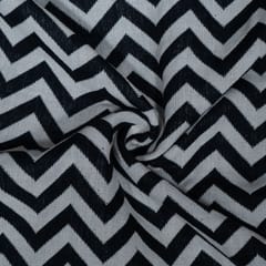 Black and White Colour Cotton Jacquard Fabric