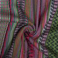 Multi Colour Cotton Acrylic Jacquard Fabric