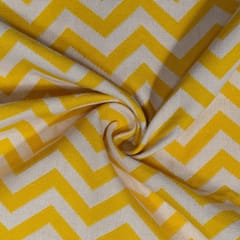Yellow Colour Cotton Jacquard Fabric