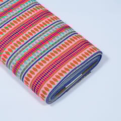 Multi Colour Cotton Acrylic Jacquard Fabric