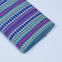 Multi Colour Cotton Acrylic Jacquard Fabric