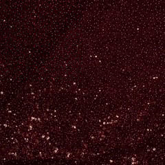 Maroon Colour Imported Net Embroidered Fabric