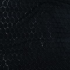 Black Colour Velvet Embroidered Fabric