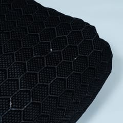 Black Colour Velvet Embroidered Fabric
