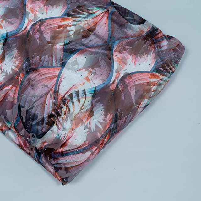 Move Colour Lycra Brasso Velvet Printed Fabric