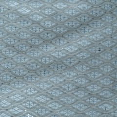 Dyeable Georgette Embroidered Fabric