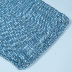 Blue Colour Tweed Fabric